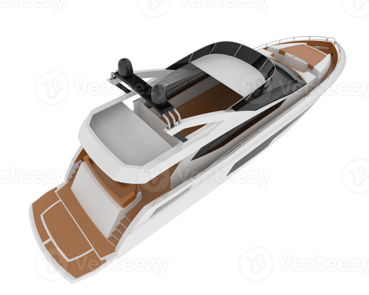 Super yacht isolated on background. 3d rendering - illustration png