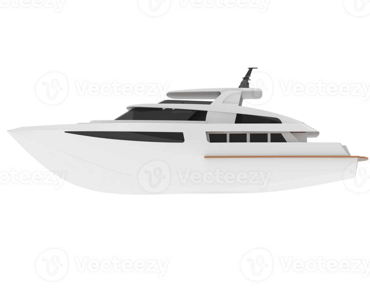 Super yacht isolated on background. 3d rendering - illustration png