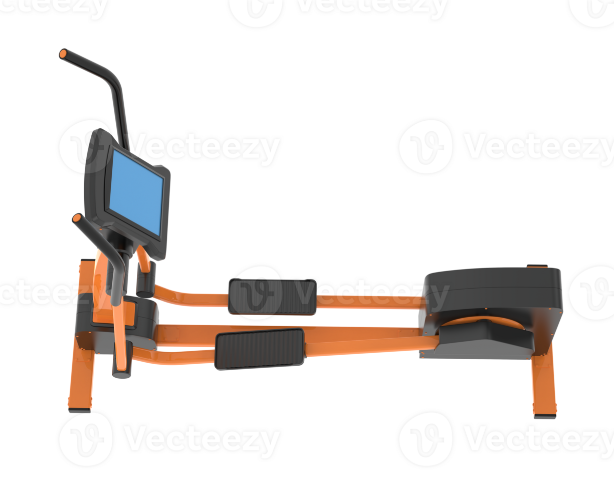 Horizontal bike for gym isolated on background. 3d rendering - illustration png