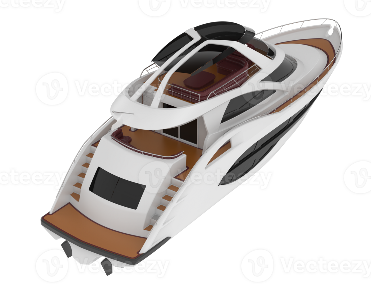 Super yacht isolated on background. 3d rendering - illustration png