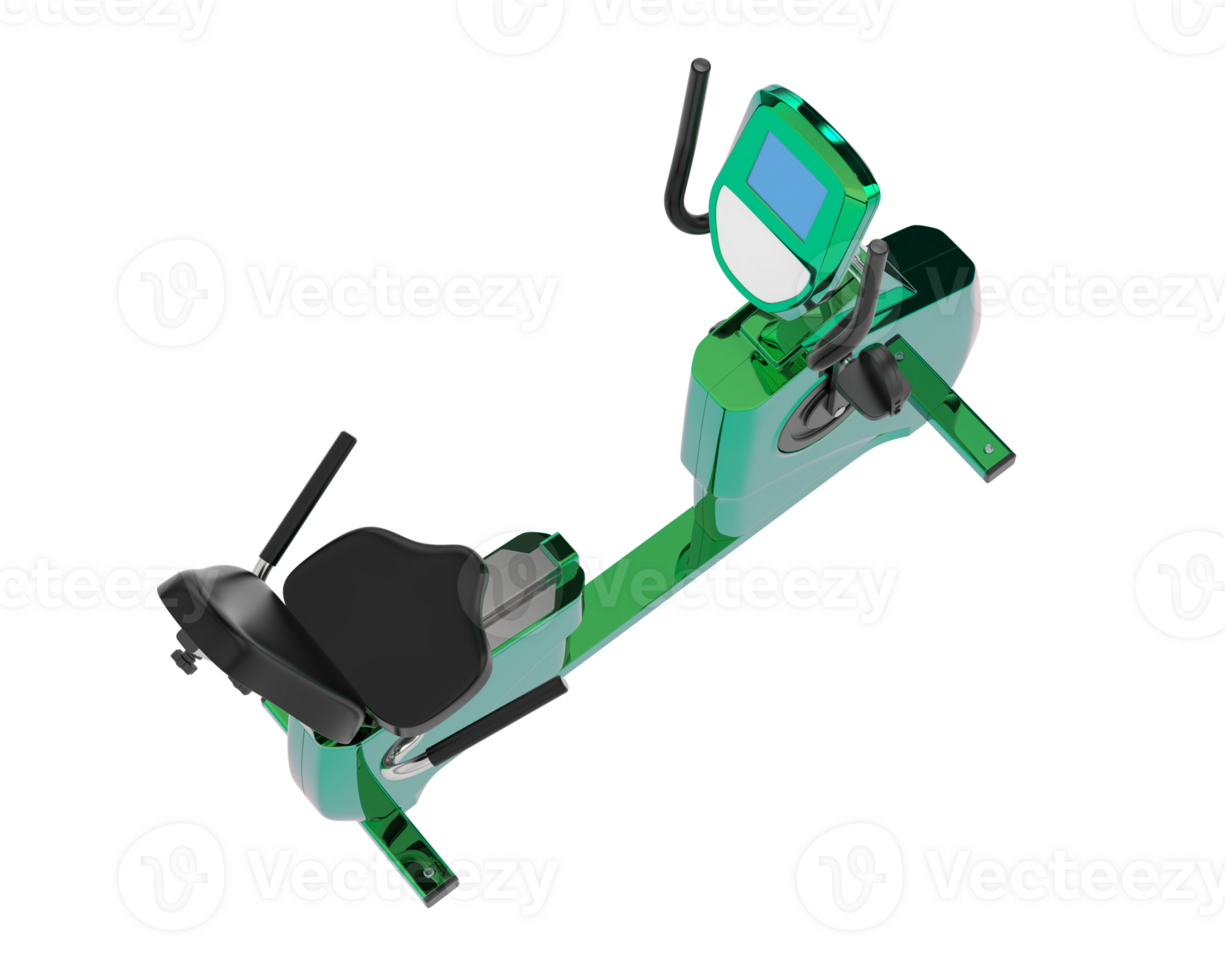Horizontal bike for gym isolated on background. 3d rendering - illustration png