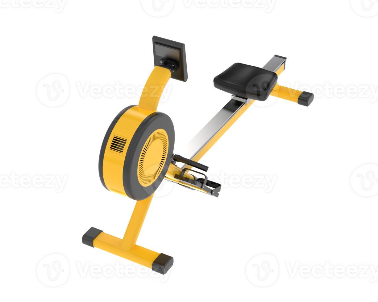 Horizontal bike for gym isolated on background. 3d rendering - illustration png