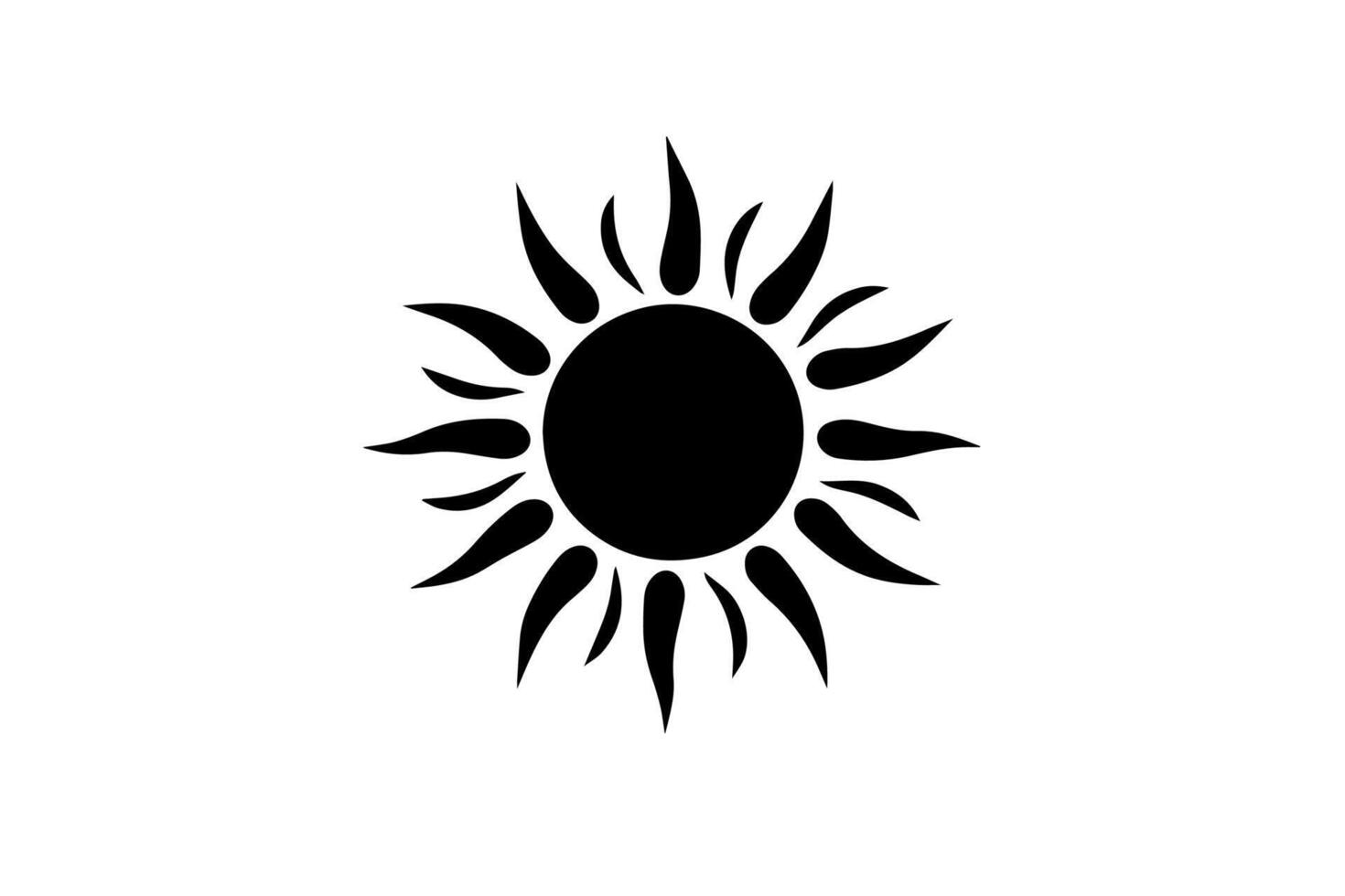 Simple Sun Icon Illustration Linear Symbol of Hope and Energy Logotype. vector