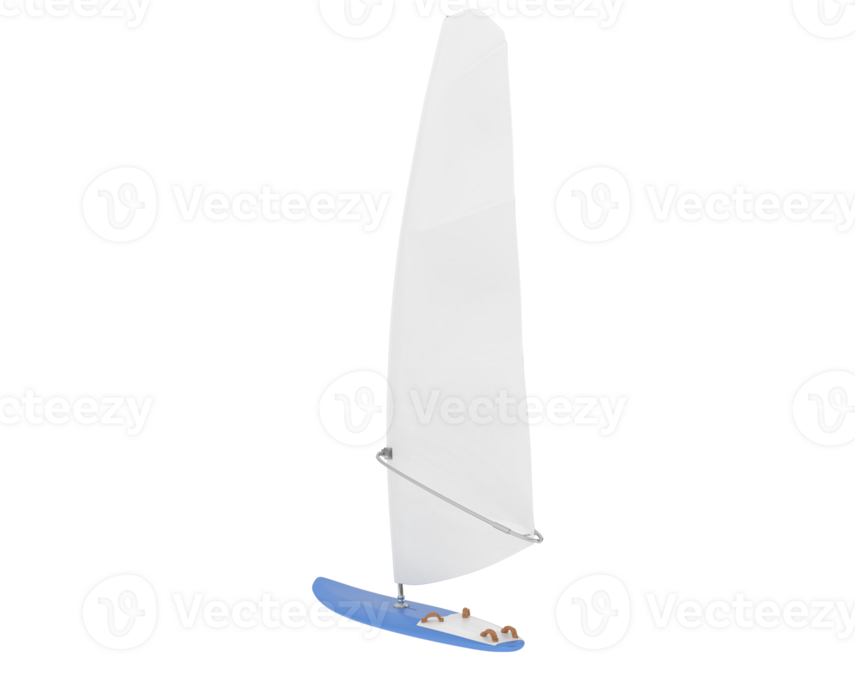 Windsurfing board isolated on background. 3d rendering - illustration png