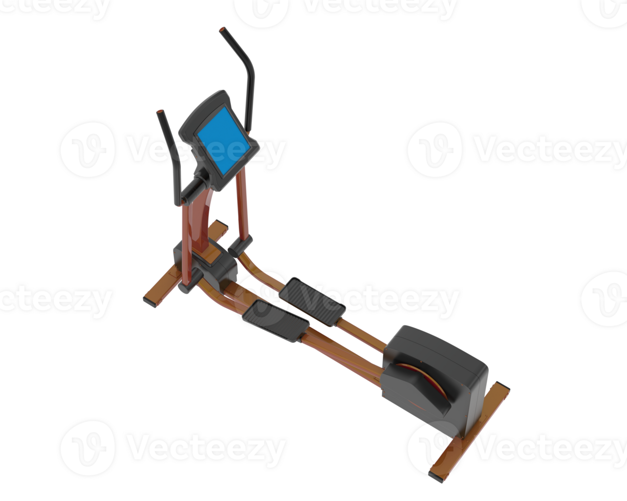 Horizontal bike for gym isolated on background. 3d rendering - illustration png