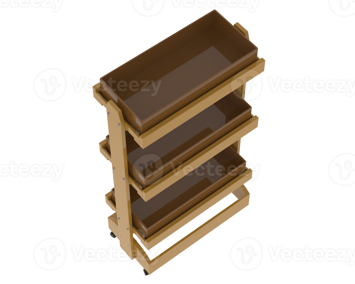 Shelf isolated on background. 3d rendering - illustration png