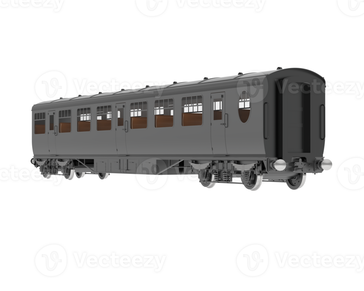 Train wagon isolated on background. 3d rendering - illustration png