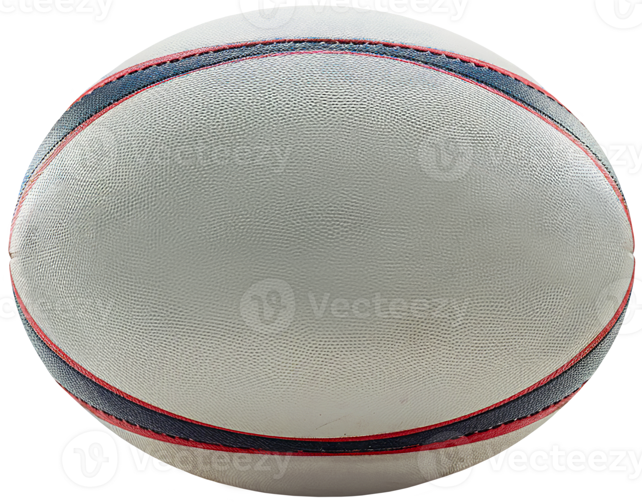 A rugby ball positioned horizontally. Isolated transparent background png