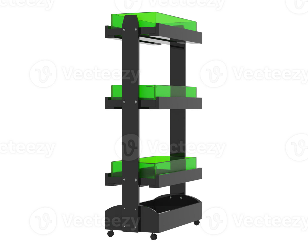 Shelf isolated on background. 3d rendering - illustration png