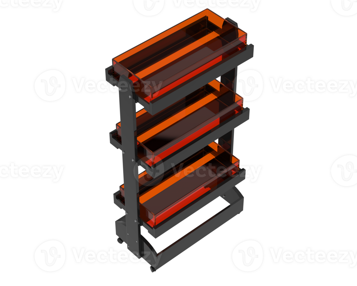 Shelf isolated on background. 3d rendering - illustration png