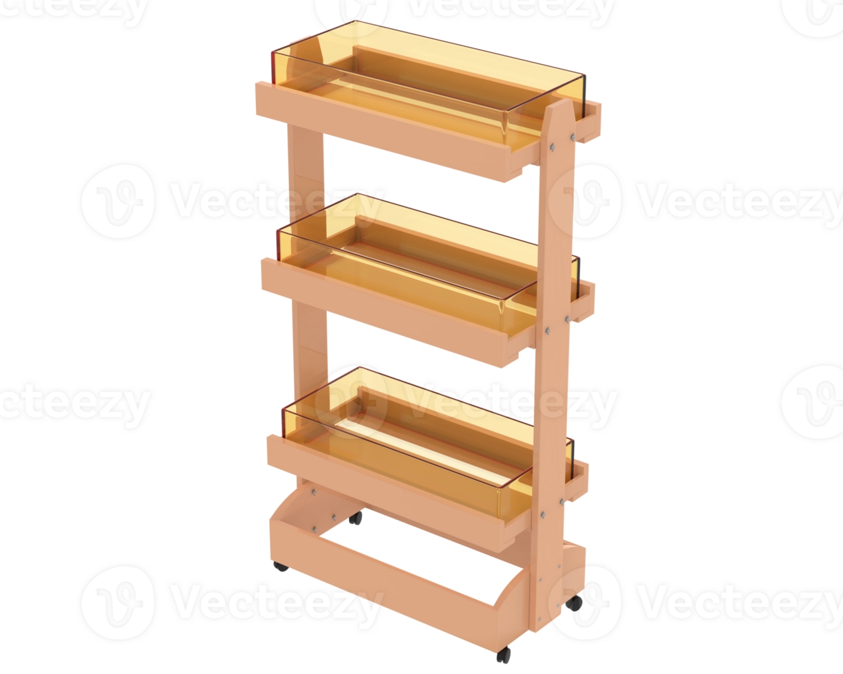 Shelf isolated on background. 3d rendering - illustration png