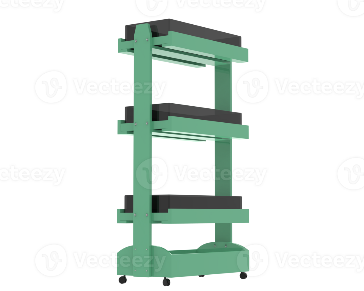 Shelf isolated on background. 3d rendering - illustration png