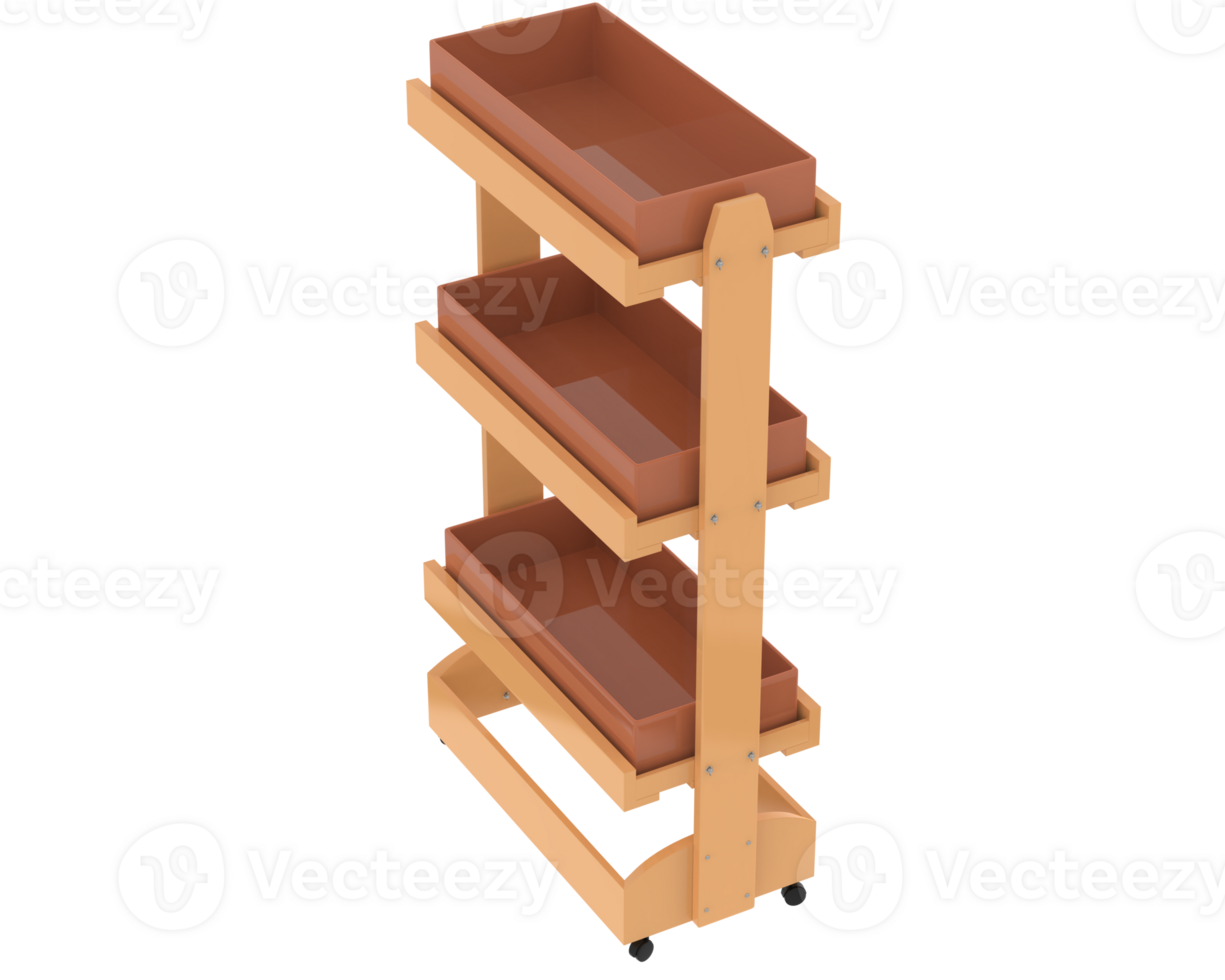 Shelf isolated on background. 3d rendering - illustration png