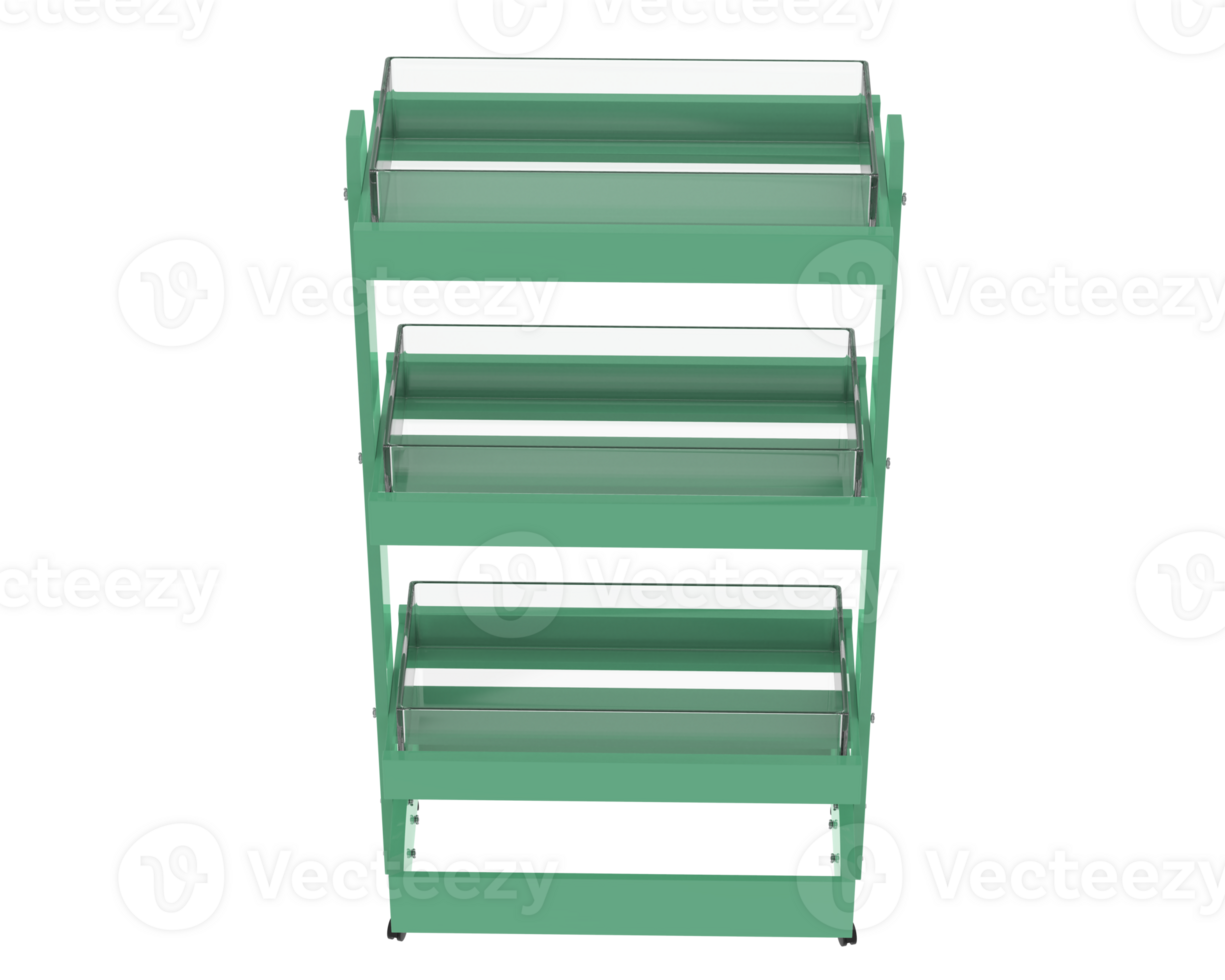 Shelf isolated on background. 3d rendering - illustration png