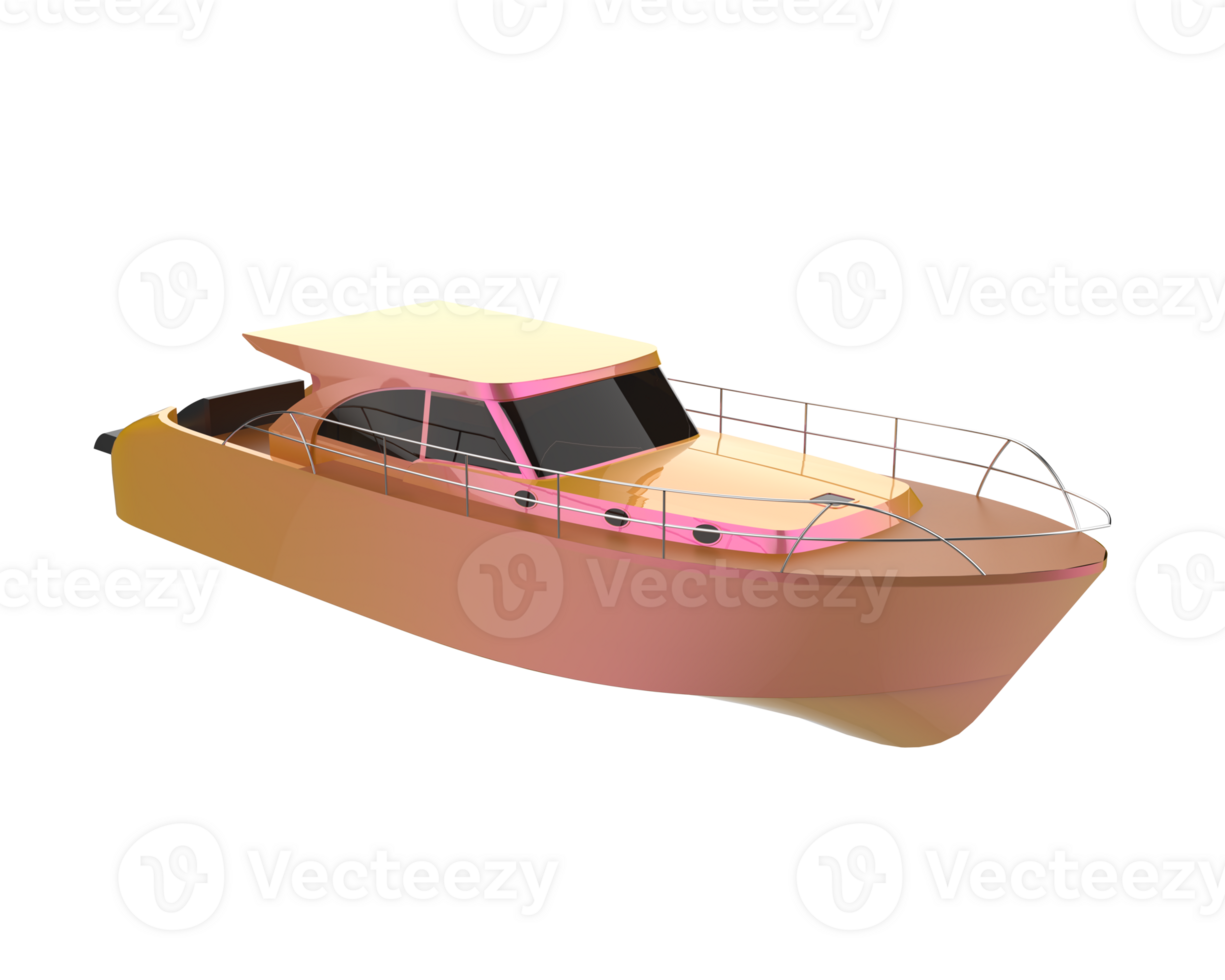Super yacht isolated on background. 3d rendering - illustration png