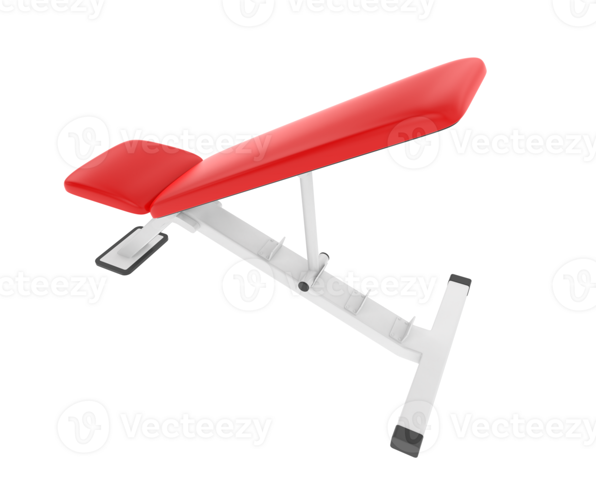 Adjustable bench isolated on background. 3d rendering - illustration png