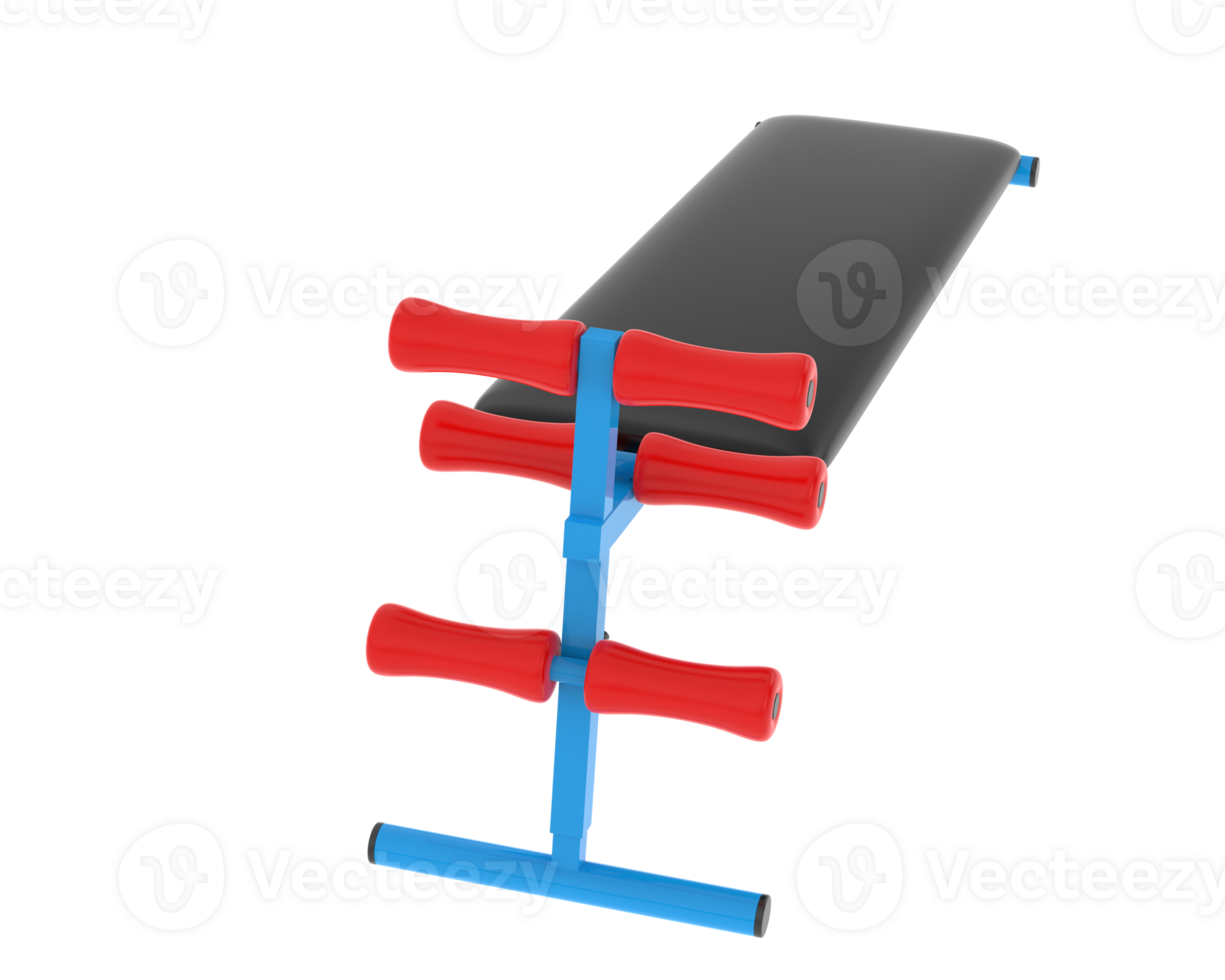 Adjustable bench isolated on background. 3d rendering - illustration png