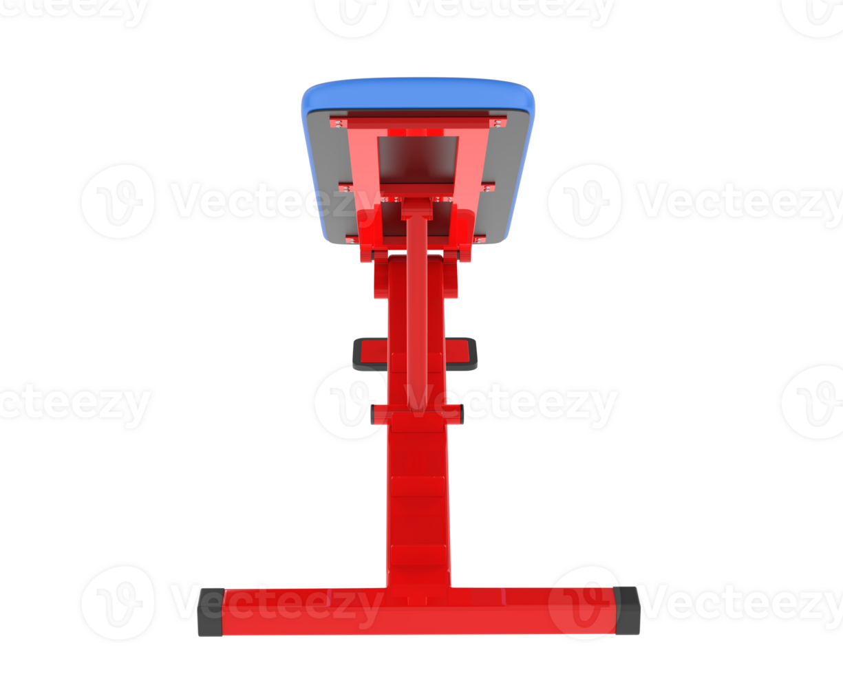 Adjustable bench isolated on background. 3d rendering - illustration png