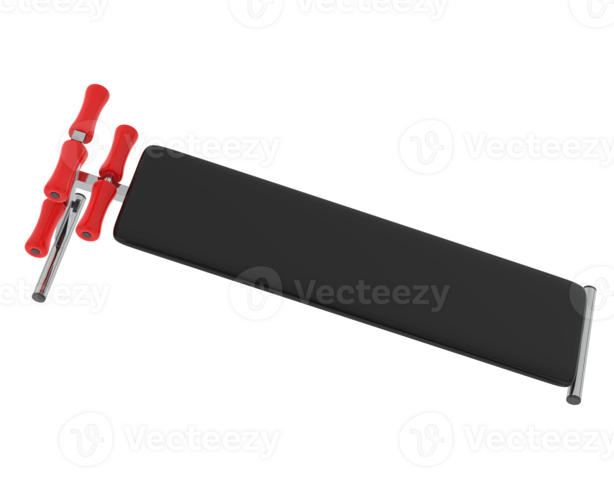 Adjustable bench isolated on background. 3d rendering - illustration png