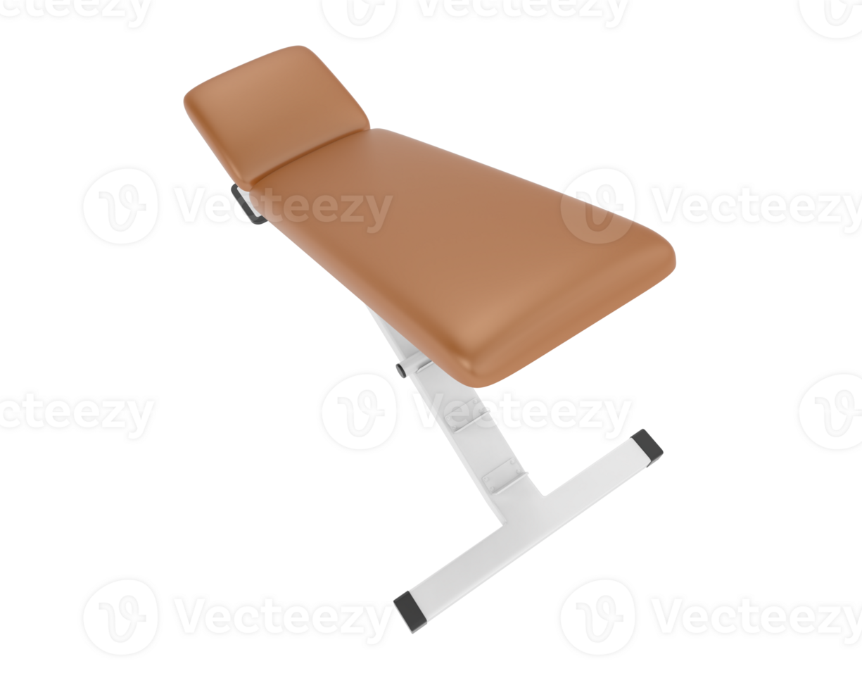 Adjustable bench isolated on background. 3d rendering - illustration png