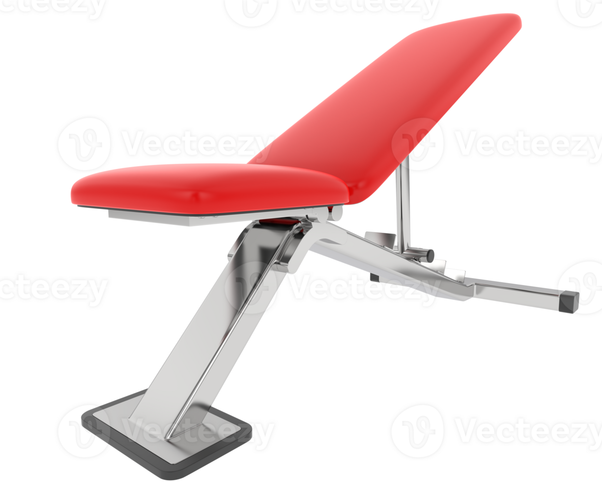 Adjustable bench isolated on background. 3d rendering - illustration png