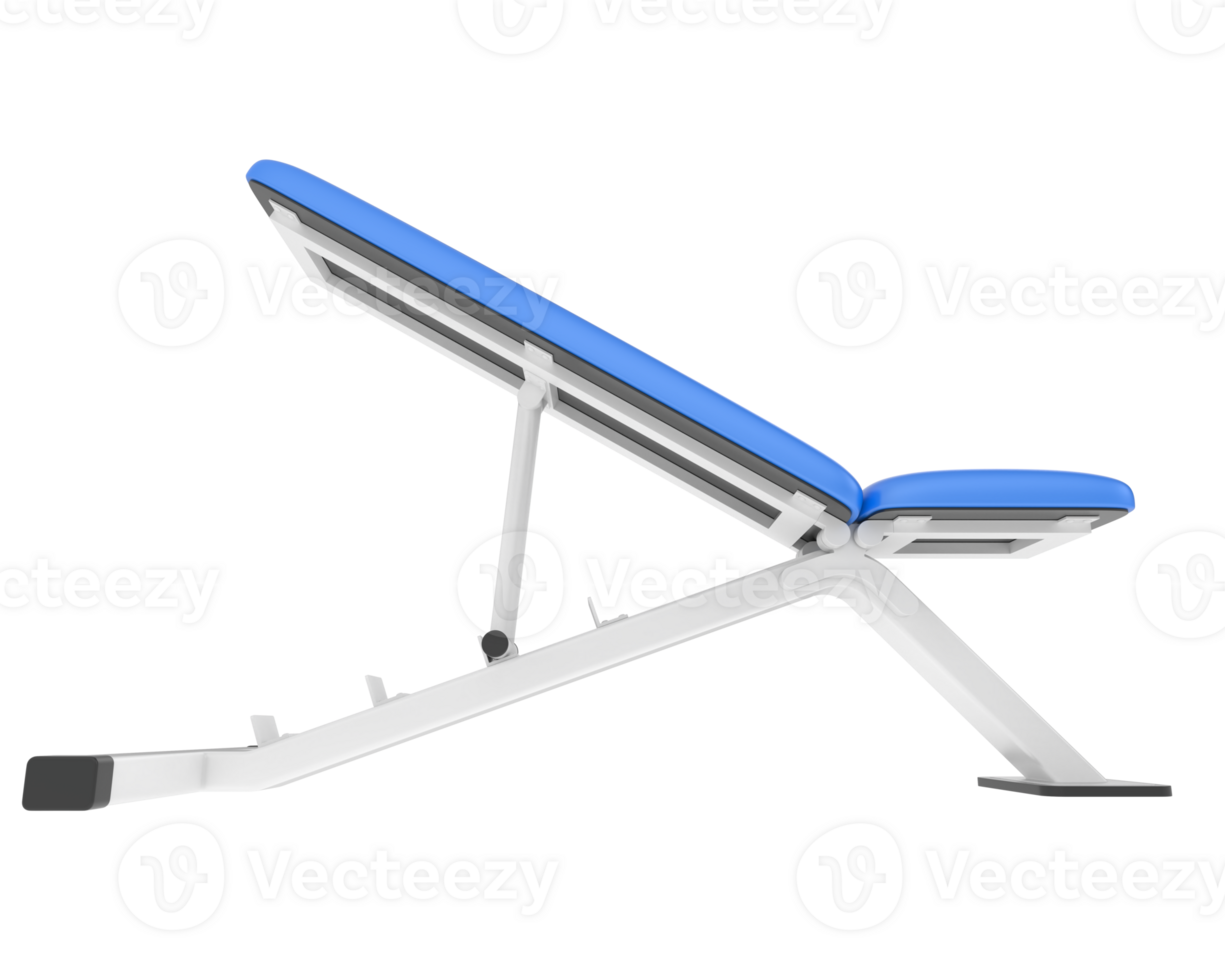 Adjustable bench isolated on background. 3d rendering - illustration png