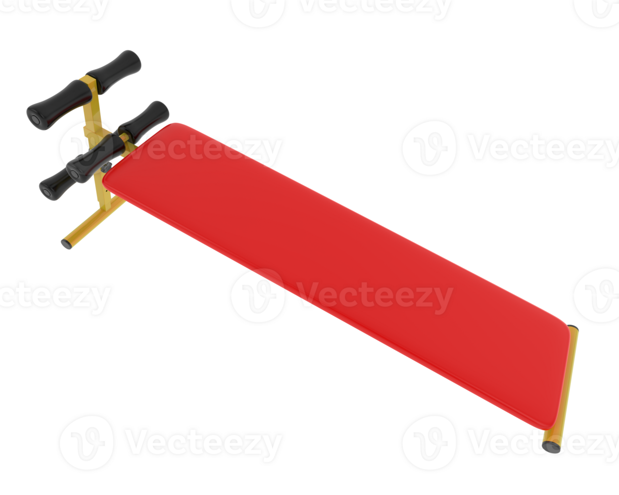 Adjustable bench isolated on background. 3d rendering - illustration png