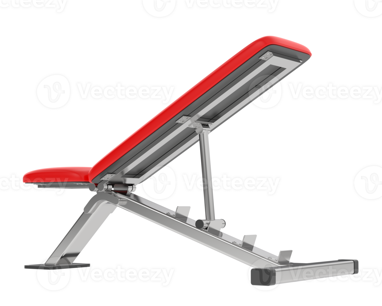 Adjustable bench isolated on background. 3d rendering - illustration png