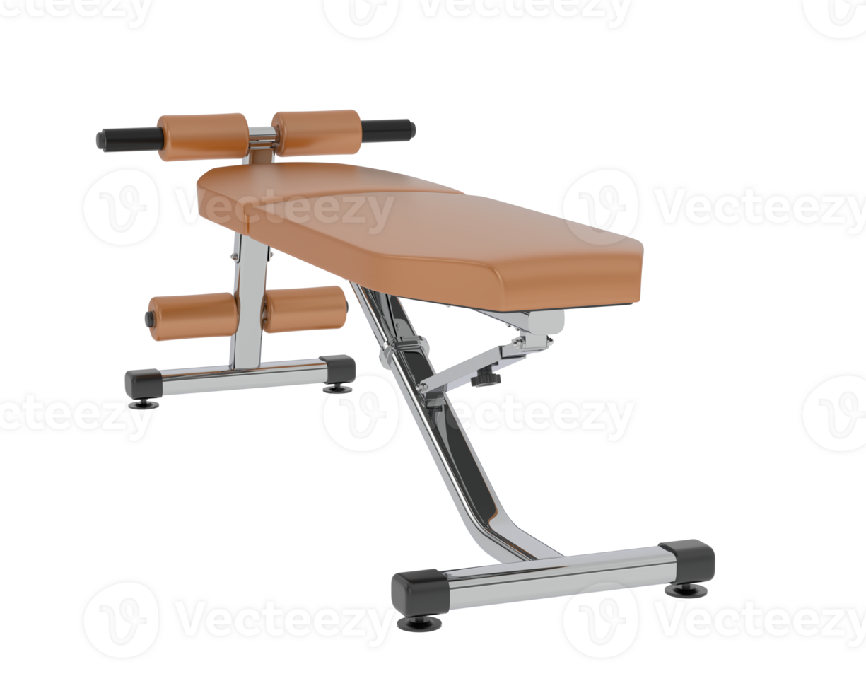 Adjustable bench isolated on background. 3d rendering - illustration png