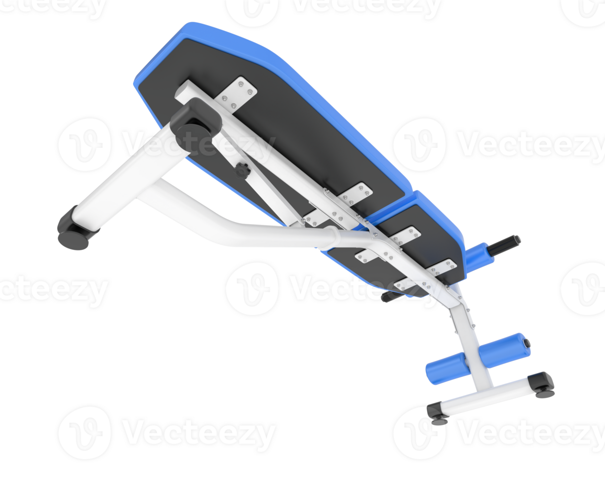 Adjustable bench isolated on background. 3d rendering - illustration png