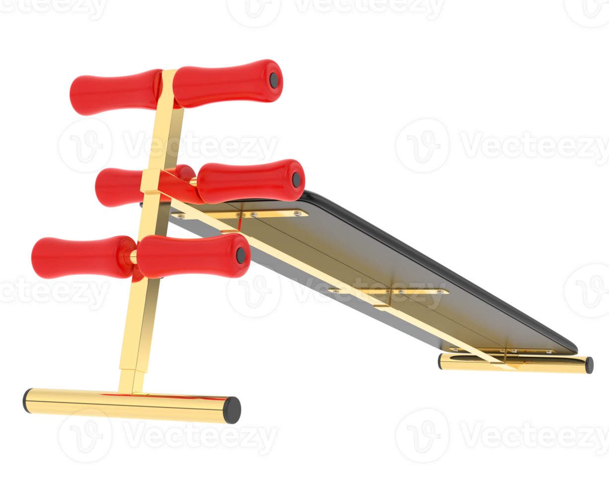 Adjustable bench isolated on background. 3d rendering - illustration png