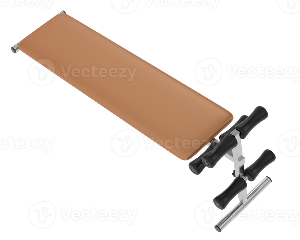 Adjustable bench isolated on background. 3d rendering - illustration png