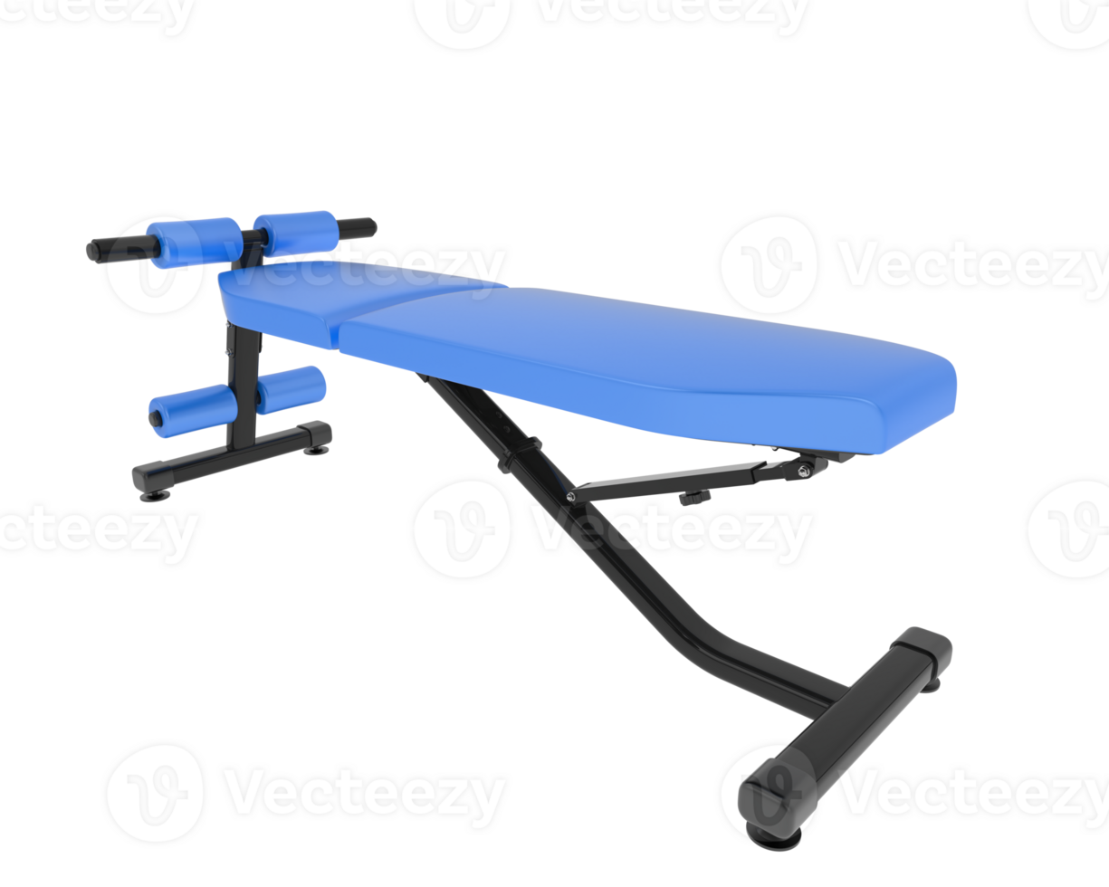 Adjustable bench isolated on background. 3d rendering - illustration png