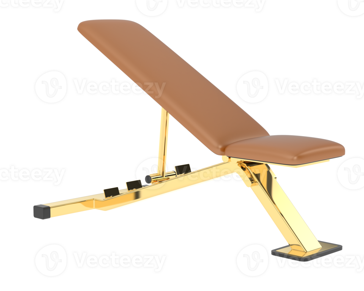 Adjustable bench isolated on background. 3d rendering - illustration png
