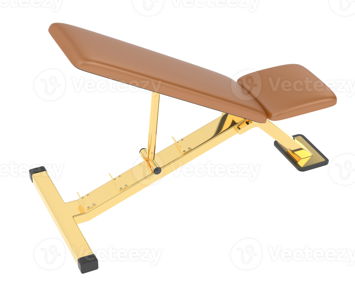 Adjustable bench isolated on background. 3d rendering - illustration png