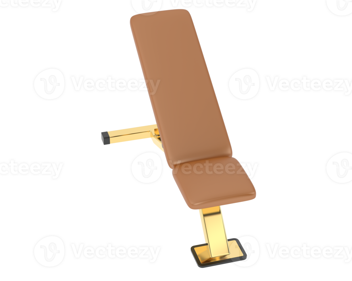 Adjustable bench isolated on background. 3d rendering - illustration png