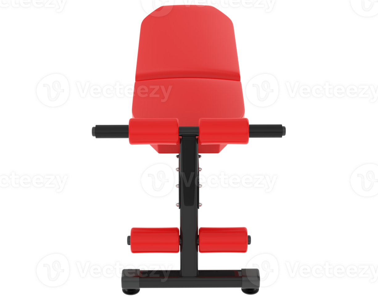 Adjustable bench isolated on background. 3d rendering - illustration png