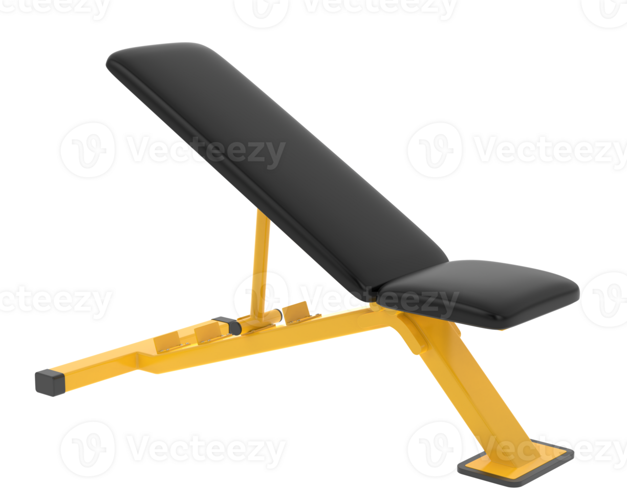 Adjustable bench isolated on background. 3d rendering - illustration png