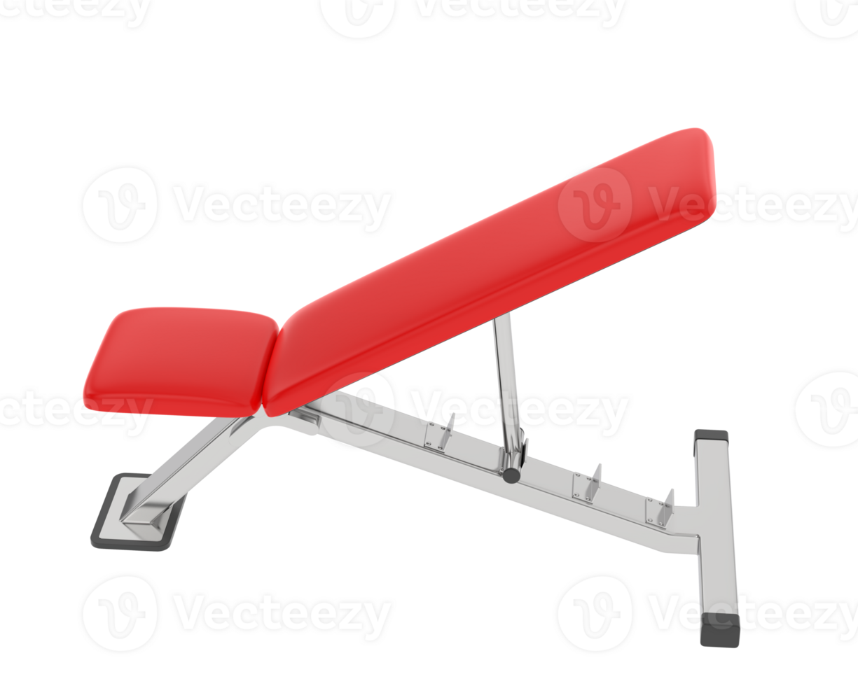 Adjustable bench isolated on background. 3d rendering - illustration png