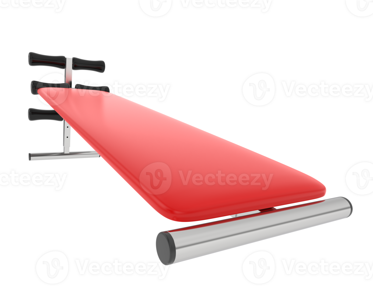 Adjustable bench isolated on background. 3d rendering - illustration png