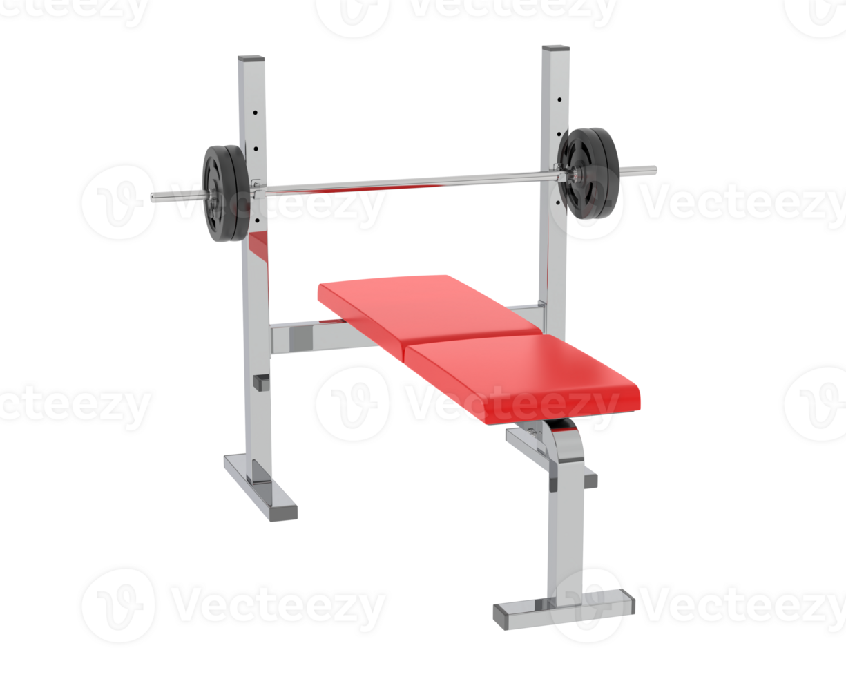 Bench press isolated on background. 3d rendering - illustration png
