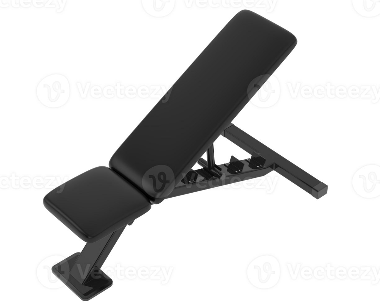 Adjustable bench isolated on background. 3d rendering - illustration png