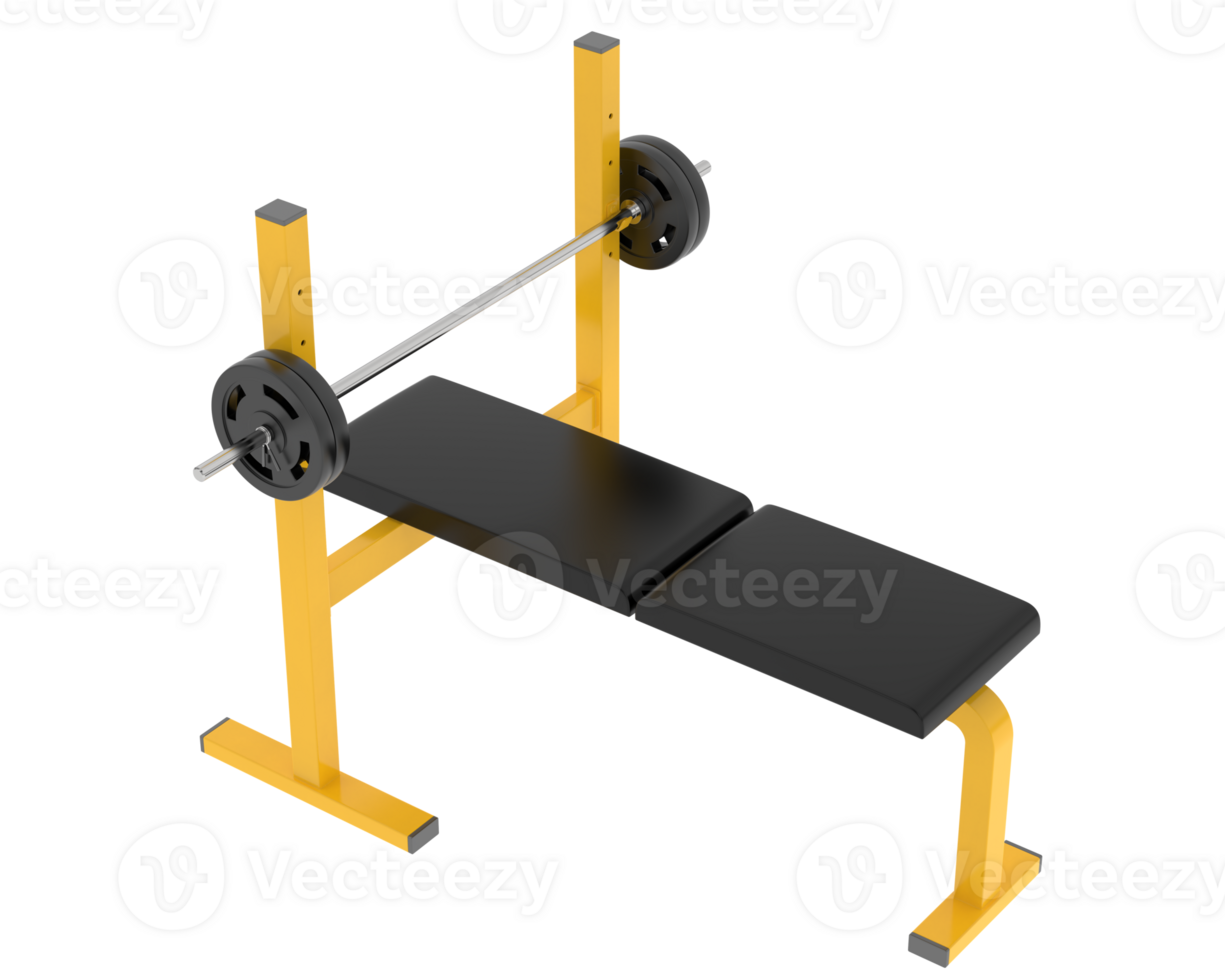 Bench press isolated on background. 3d rendering - illustration png