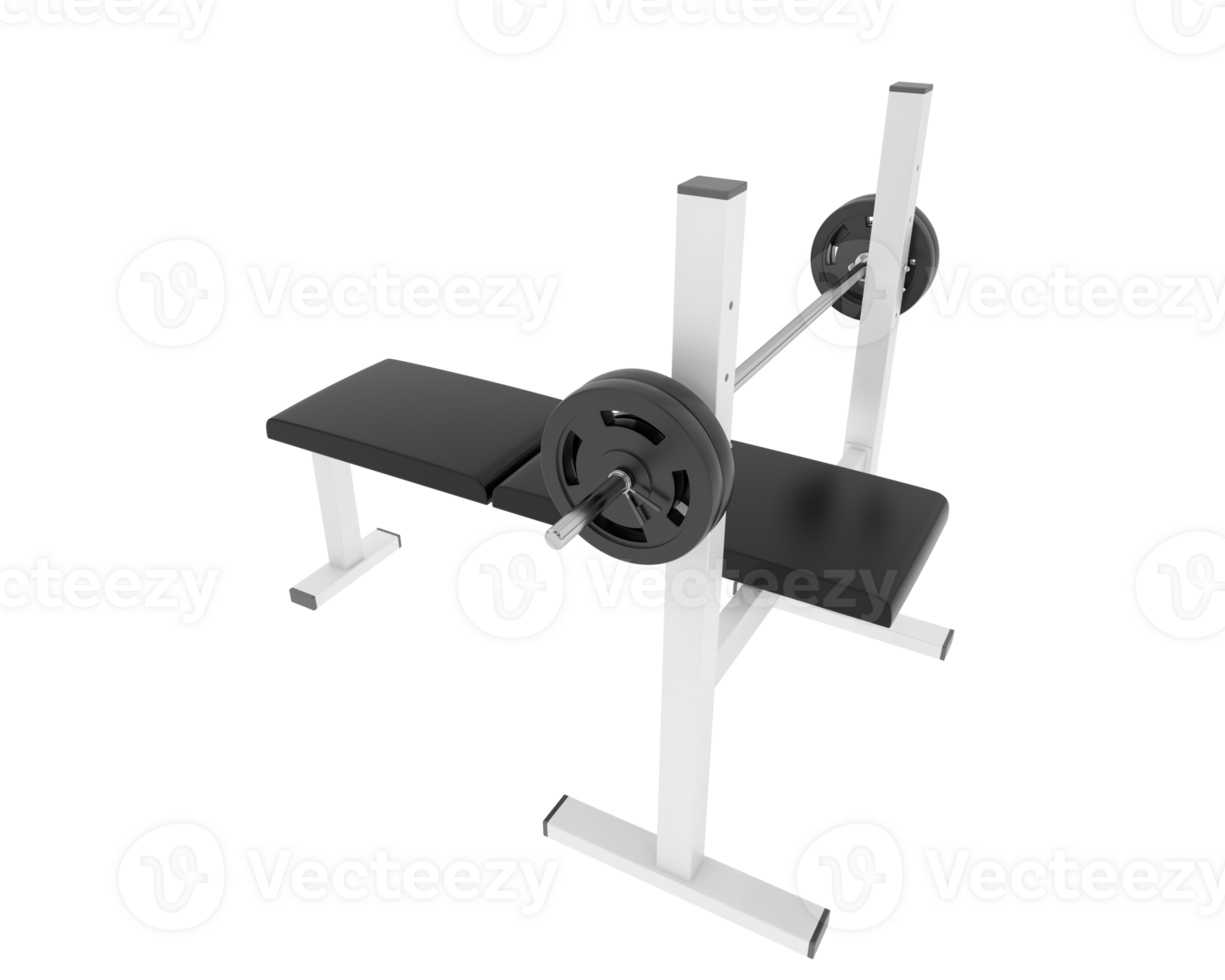 Bench press isolated on background. 3d rendering - illustration png