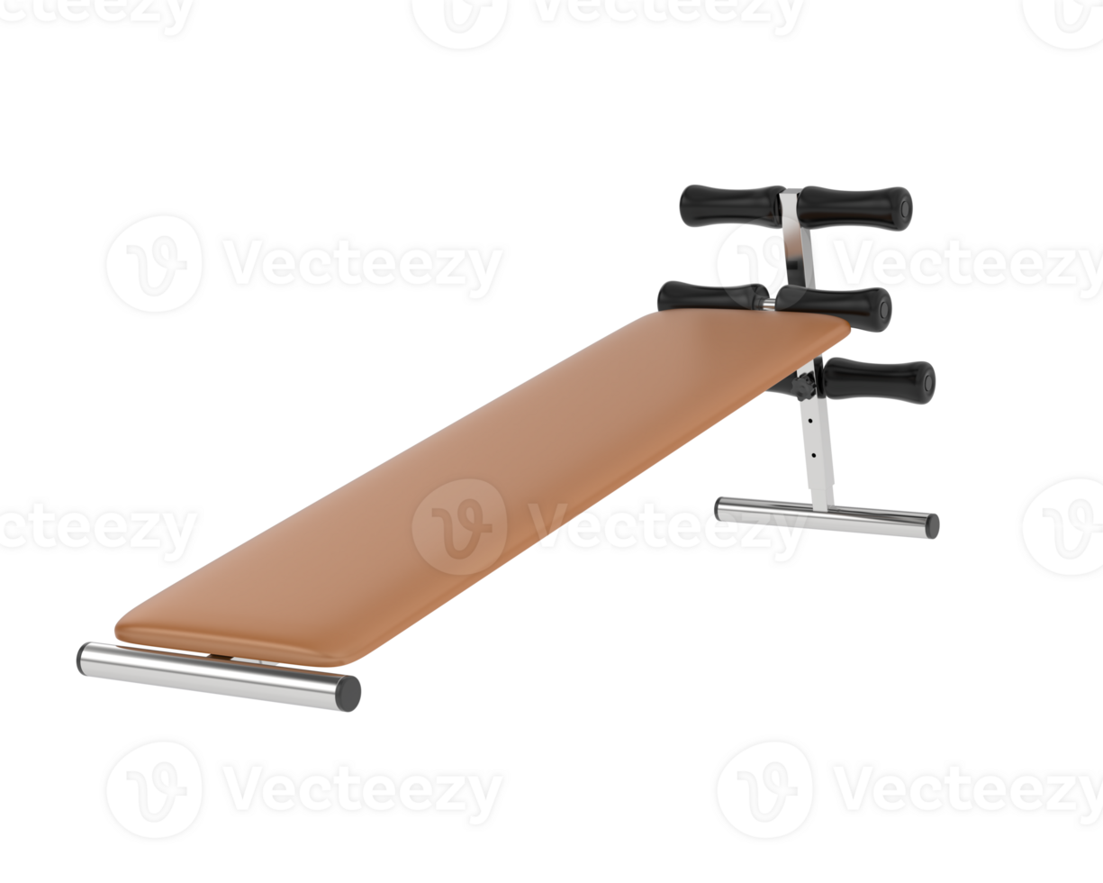 Adjustable bench isolated on background. 3d rendering - illustration png