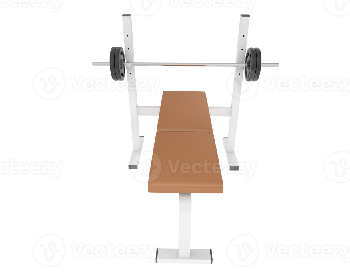 Bench press isolated on background. 3d rendering - illustration png