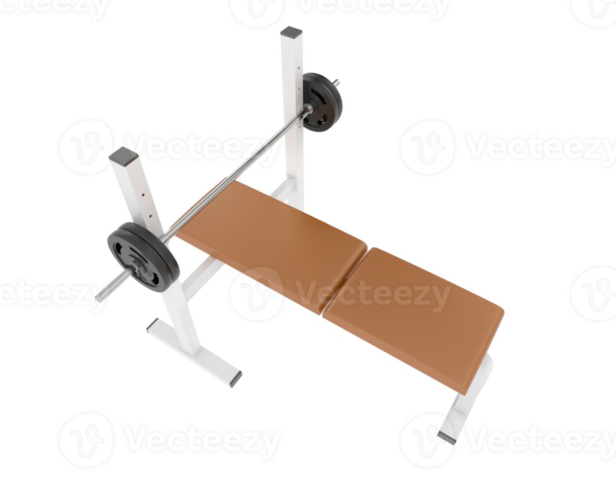 Bench press isolated on background. 3d rendering - illustration png