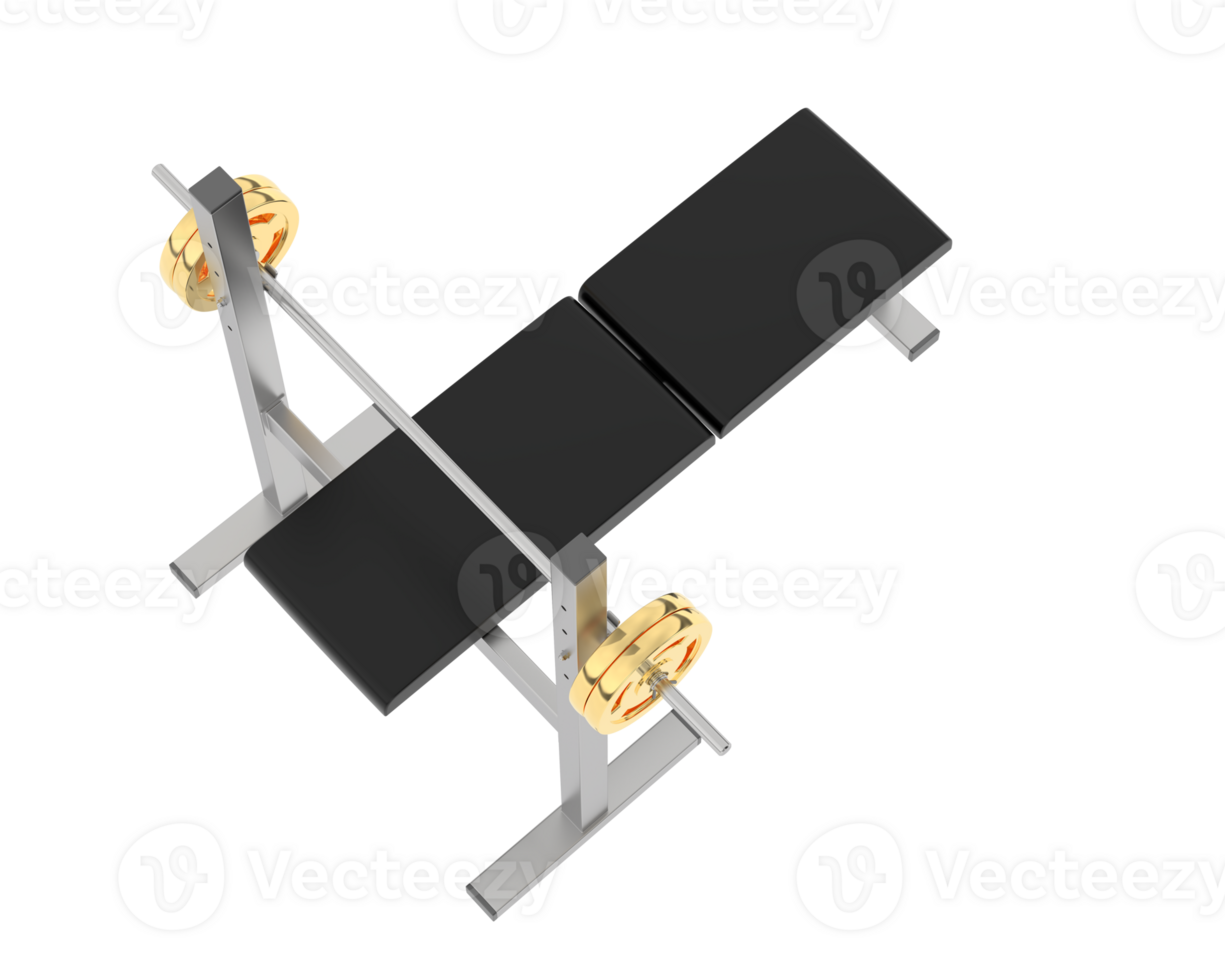 Bench press isolated on background. 3d rendering - illustration png