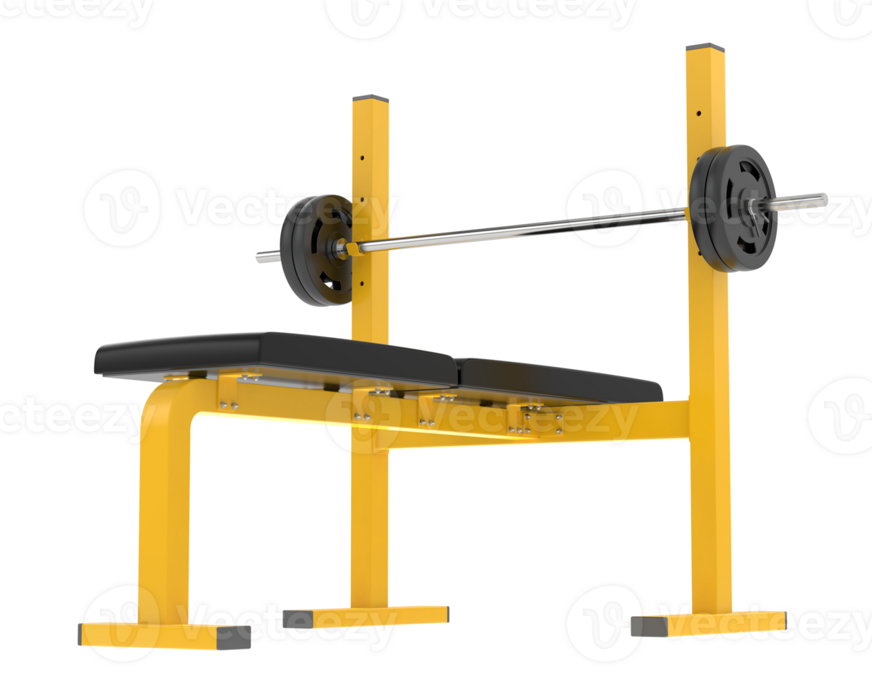 Bench press isolated on background. 3d rendering - illustration png