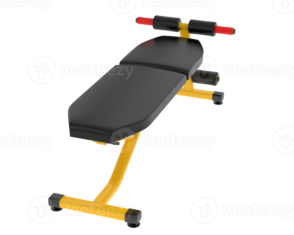 Adjustable bench isolated on background. 3d rendering - illustration png